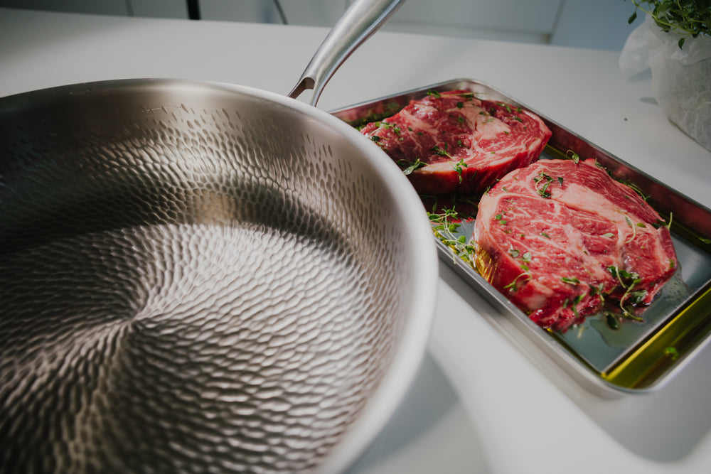 Plateful’s titanium pan on a kitchen counter