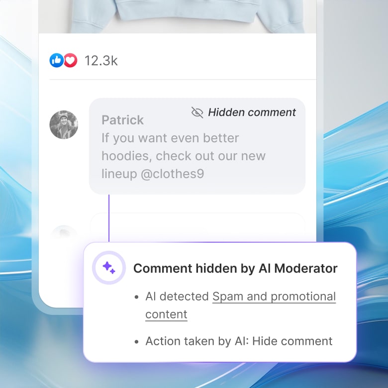 Richpanel AI social media moderator handling comments and DMs